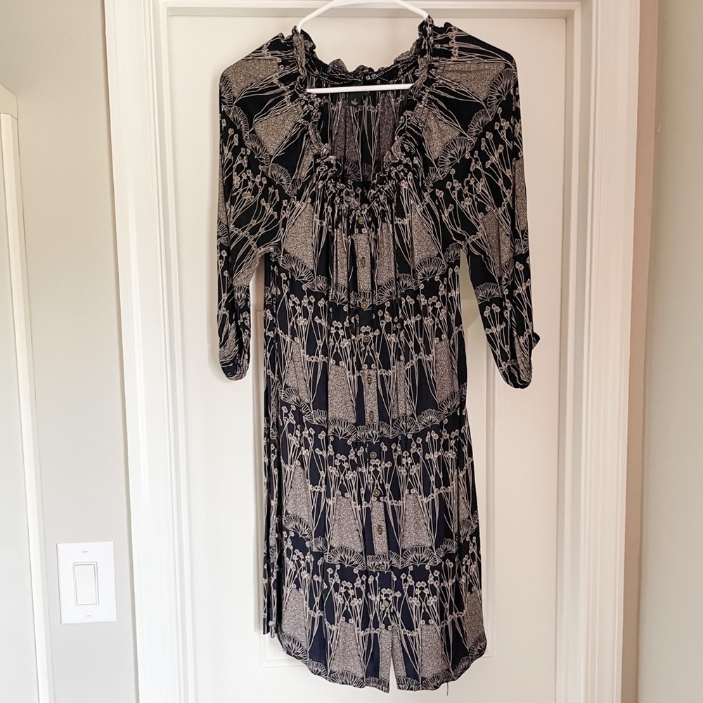 Banana Republic navy floral dress
